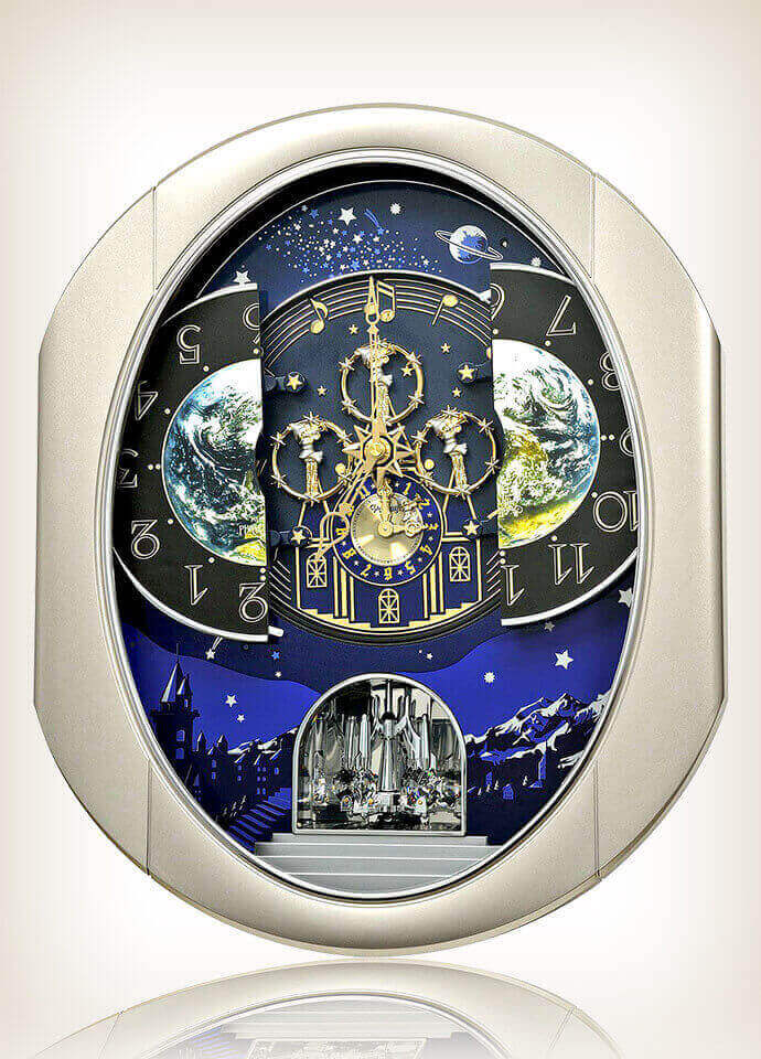 Peaceful Cosmos II Rhythm Clock 4MH408WU19