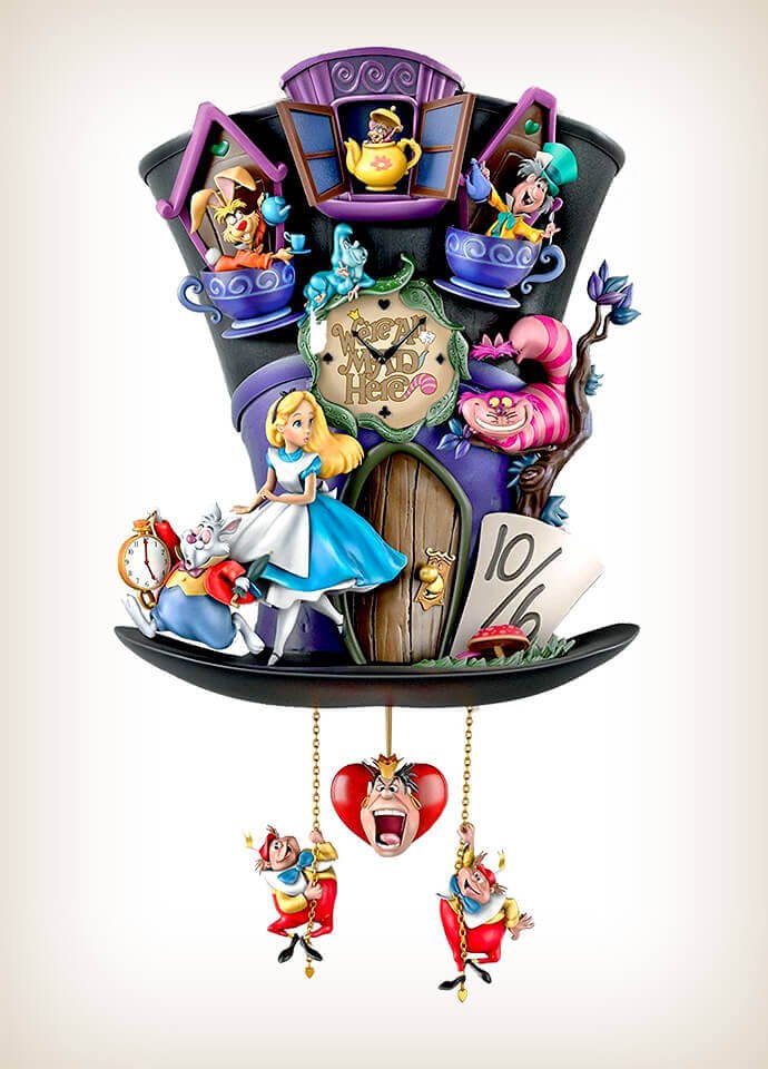 Mad Hatter Alice In Wonderland Cuckoo Clock