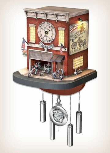 Motorcycle-Garage-Cuckoo-Clock