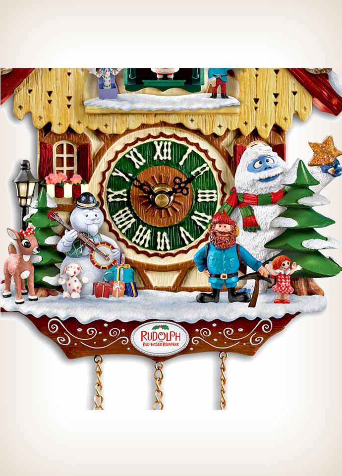 Red Nosed Reindeer Rudolph Cuckoo Clock