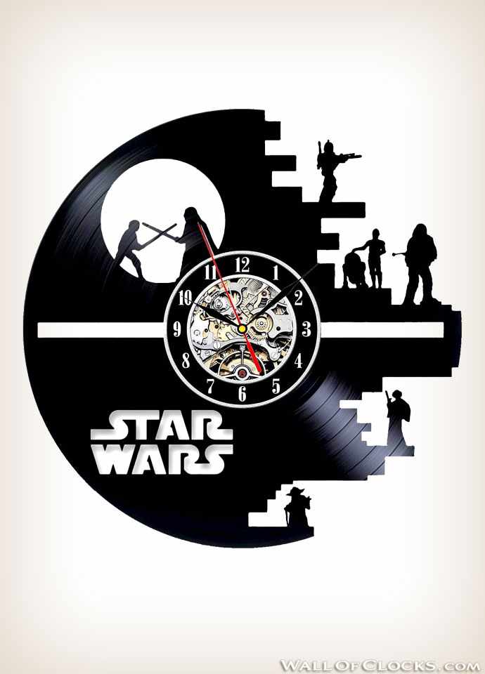 Star Wars Death Star Vinyl Clock