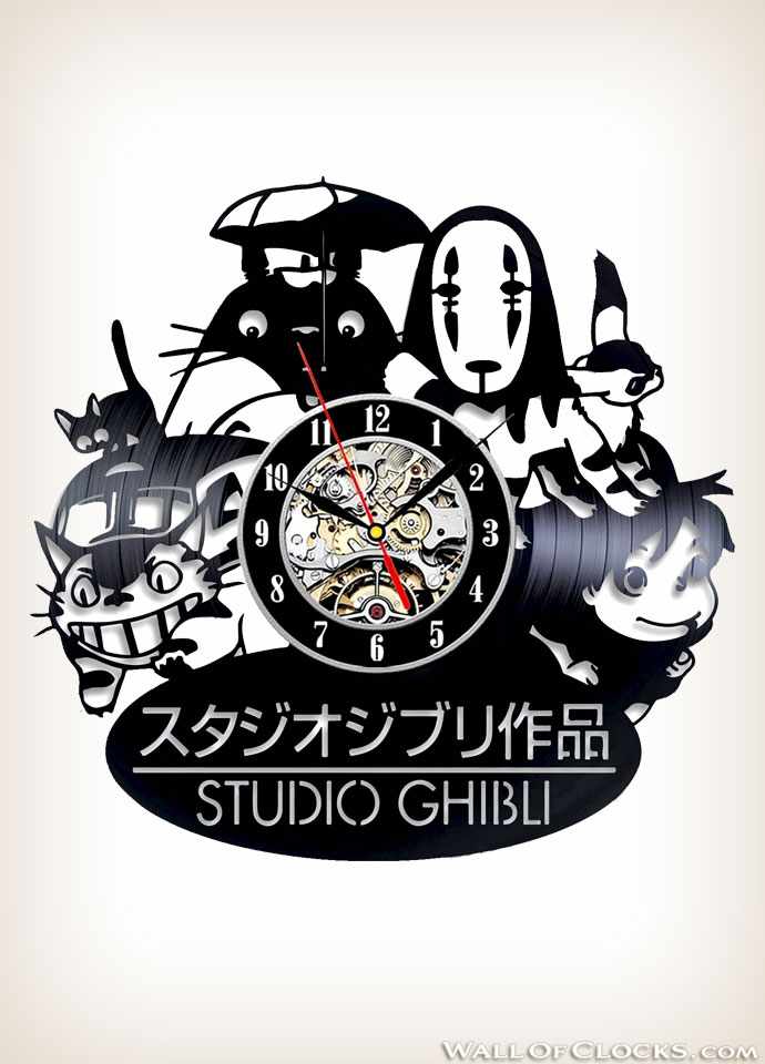 Studio Ghibli Anime Vinyl Clock
