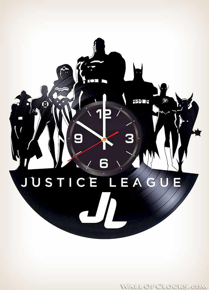 Superhero Justice League Vinyl Clock