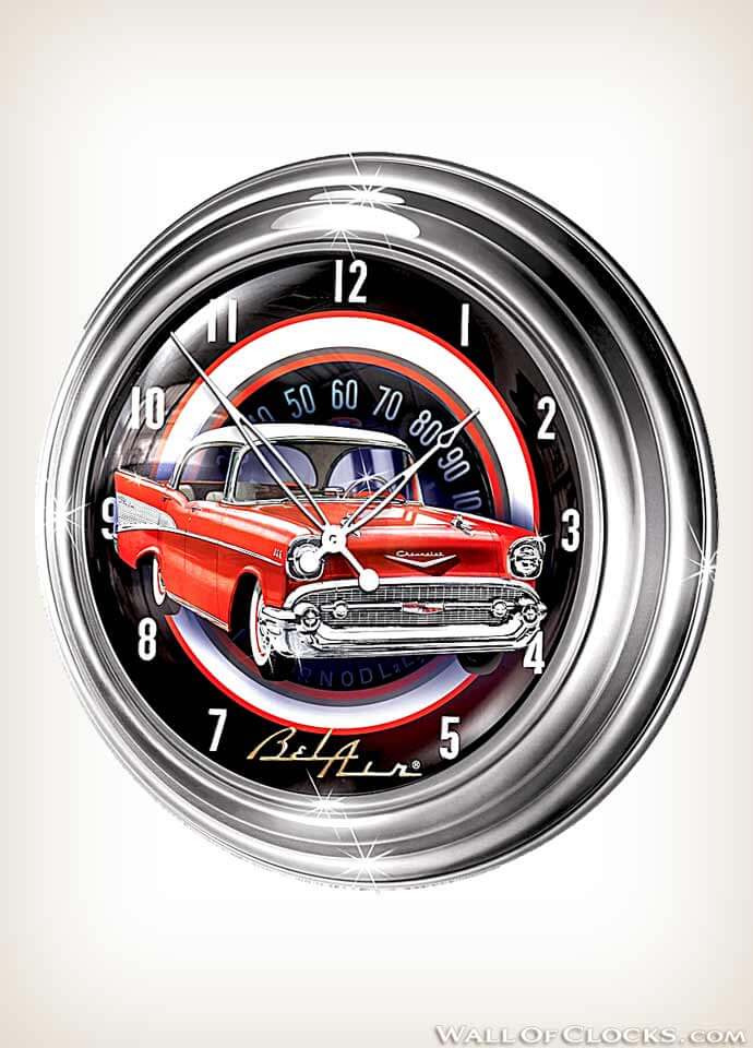 Classic 1957 Chevrolet Bel Air Atomic Clock 2