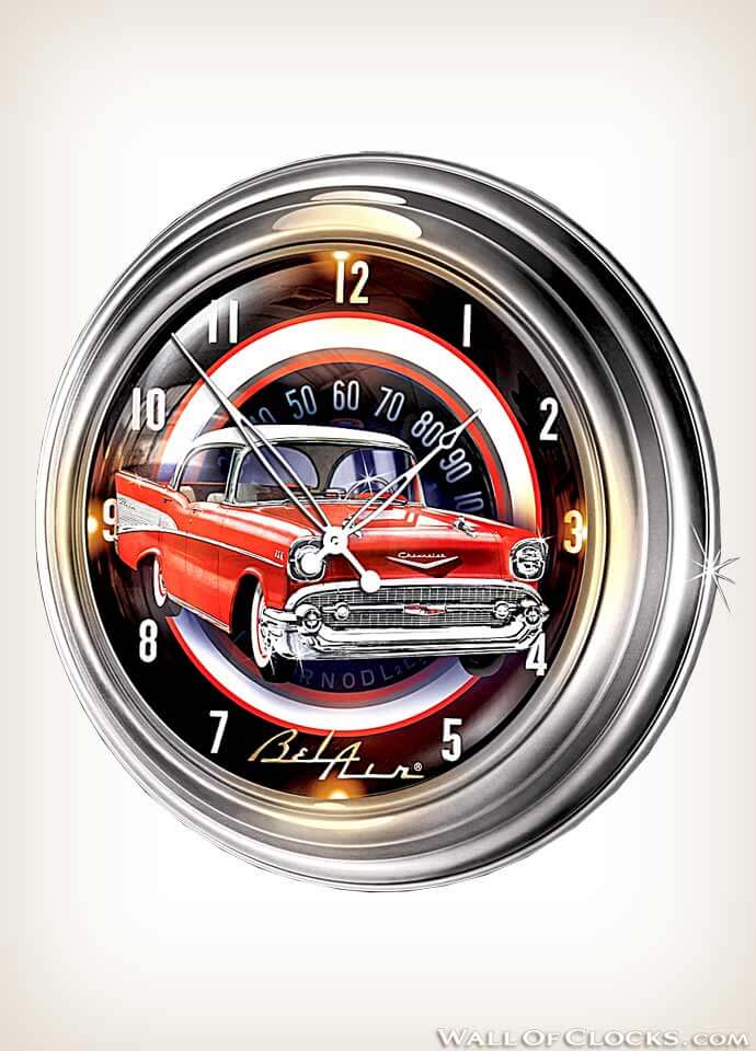 Classic 1957 Chevrolet Bel Air Atomic Clock