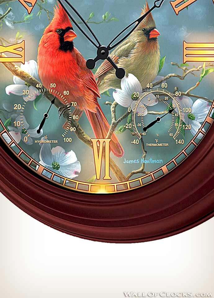 Nature Masterpiece Songbirds Atomic Clock 2